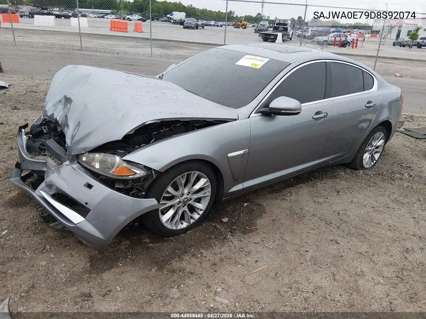 2013 Jaguar Xf V6 Sc VIN: SAJWA0E79D8S92074 Lot: 44959448
