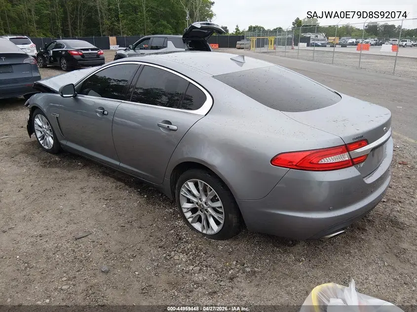 2013 Jaguar Xf V6 Sc VIN: SAJWA0E79D8S92074 Lot: 44959448