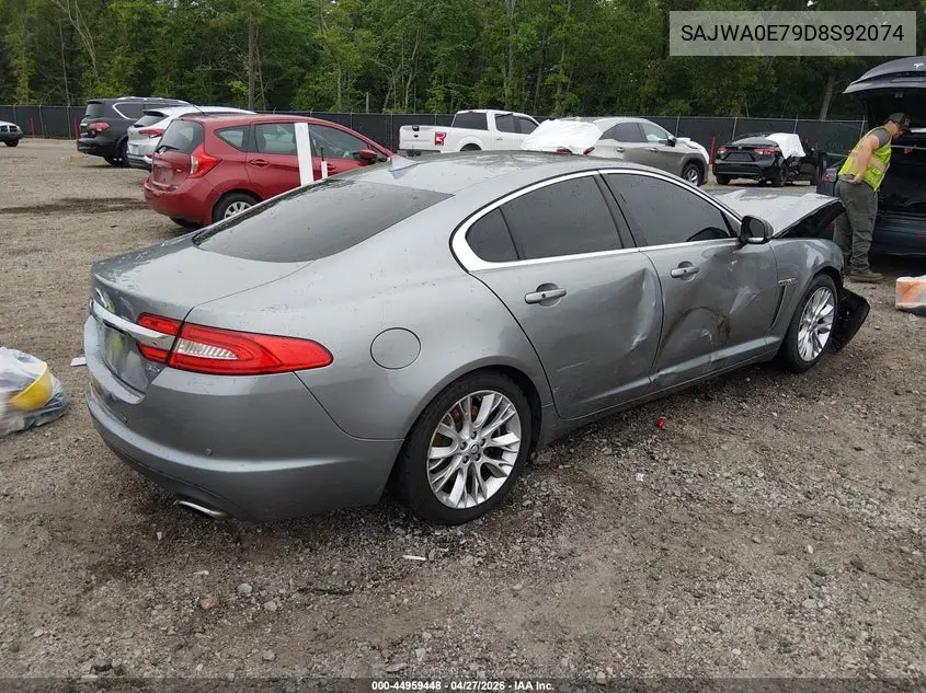 2013 Jaguar Xf V6 Sc VIN: SAJWA0E79D8S92074 Lot: 44959448