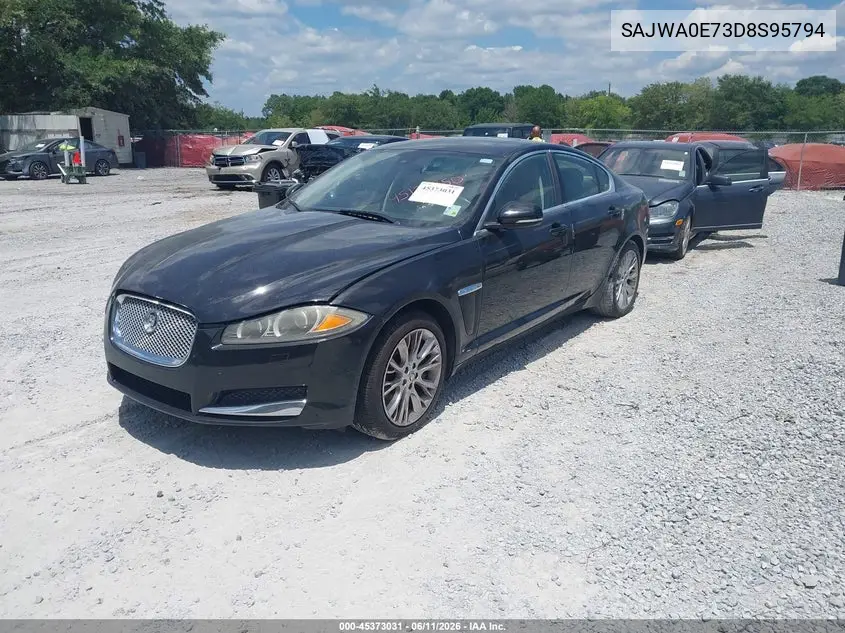 2013 Jaguar Xf V6 Sc VIN: SAJWA0E73D8S95794 Lot: 45373031