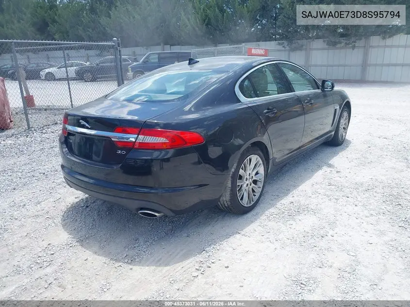 2013 Jaguar Xf V6 Sc VIN: SAJWA0E73D8S95794 Lot: 45373031