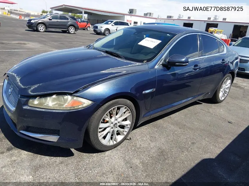 2013 Jaguar Xf V6 Sc VIN: SAJWA0E77D8S87925 Lot: 45470657