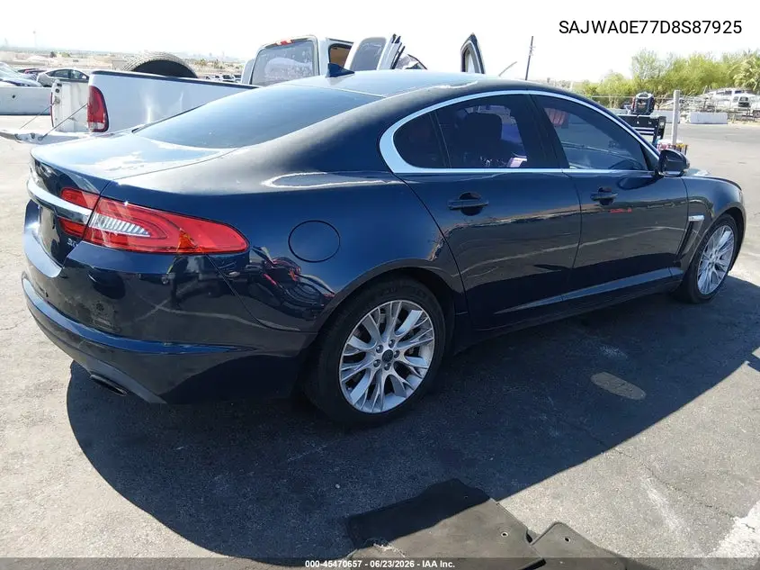 2013 Jaguar Xf V6 Sc VIN: SAJWA0E77D8S87925 Lot: 45470657