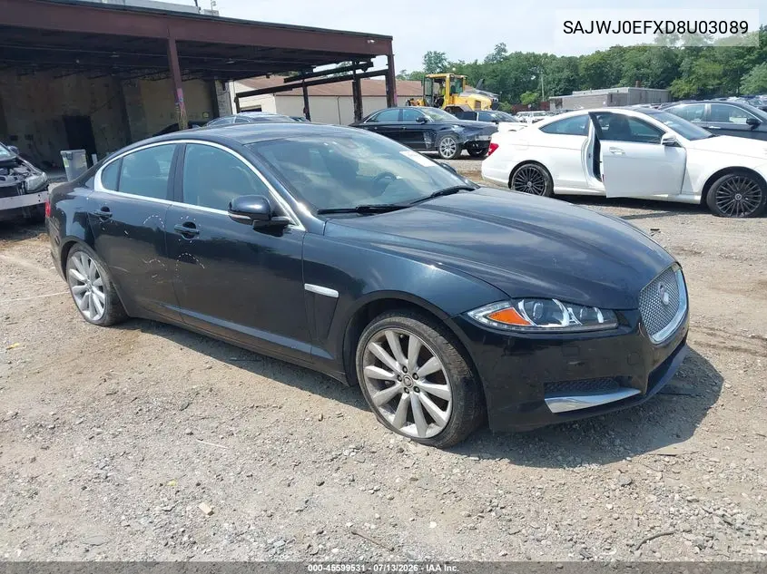 2013 Jaguar Xf V6 Sc VIN: SAJWJ0EFXD8U03089 Lot: 45599531