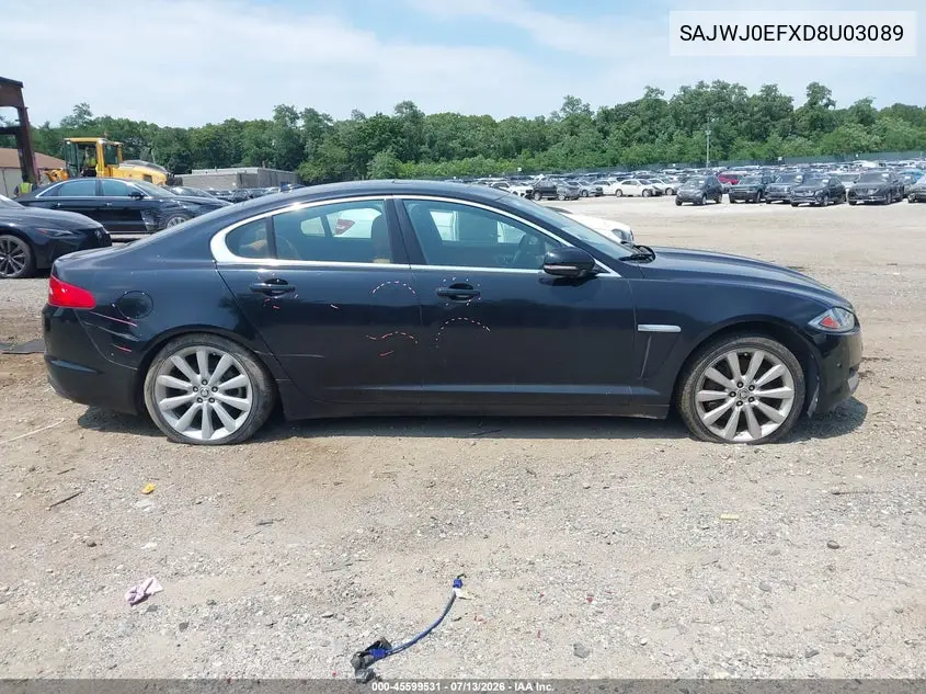 2013 Jaguar Xf V6 Sc VIN: SAJWJ0EFXD8U03089 Lot: 45599531