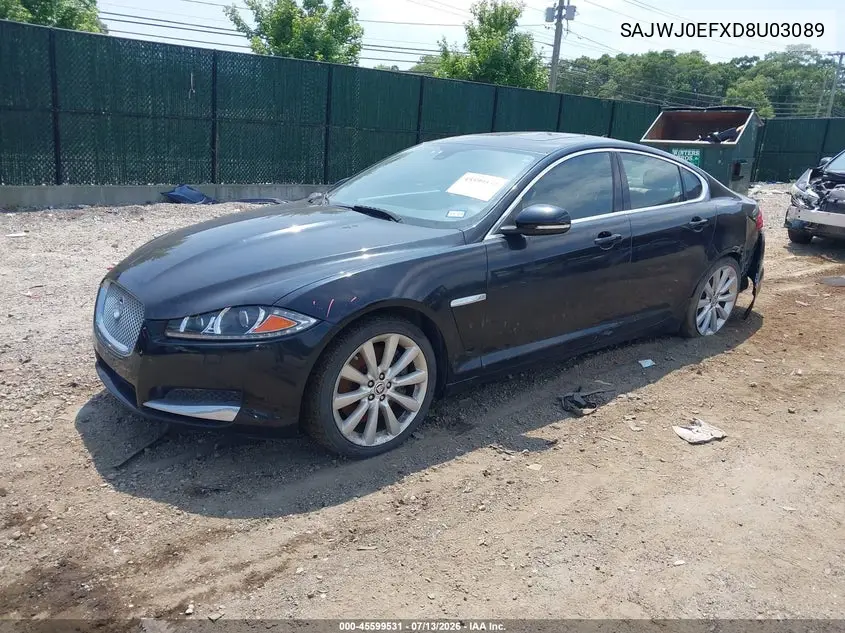 2013 Jaguar Xf V6 Sc VIN: SAJWJ0EFXD8U03089 Lot: 45599531