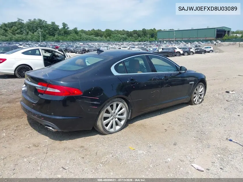 2013 Jaguar Xf V6 Sc VIN: SAJWJ0EFXD8U03089 Lot: 45599531