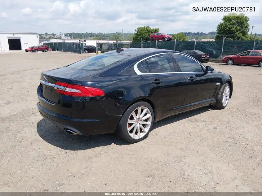 2014 Jaguar Xf I4 T VIN: SAJWA0ES2EPU20781 Lot: 45419035
