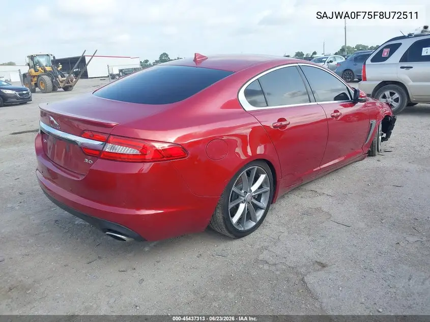 2015 Jaguar Xf 3.0 Portfolio/3.0 Sport VIN: SAJWA0F75F8U72511 Lot: 45437313