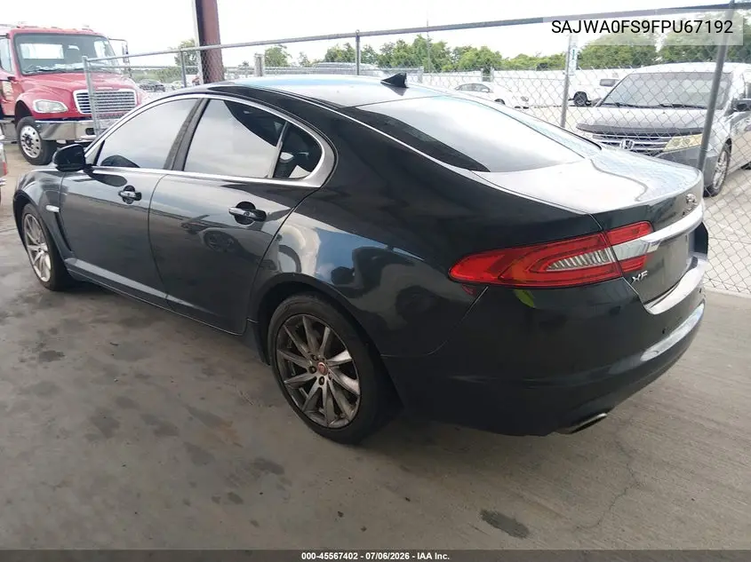 2015 Jaguar Xf 2.0T Premium VIN: SAJWA0FS9FPU67192 Lot: 45567402