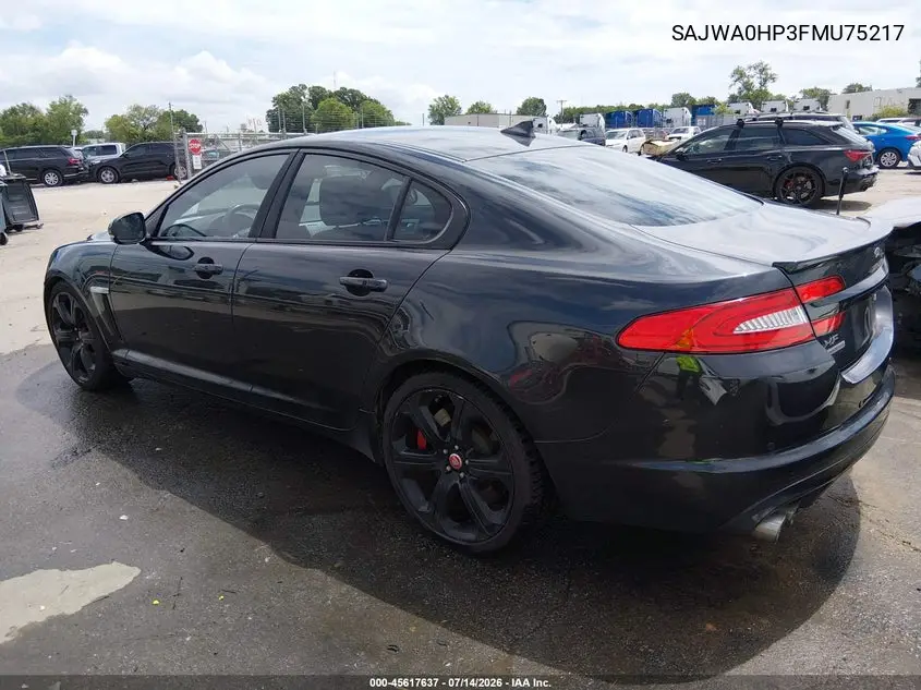 2015 Jaguar Xf 5.0L Supercharged VIN: SAJWA0HP3FMU75217 Lot: 45617637