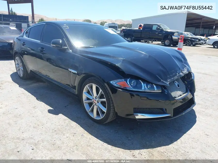 2015 Jaguar Xf 3.0 Portfolio/3.0 Sport VIN: SAJWA0F74F8U55442 Lot: 45657008