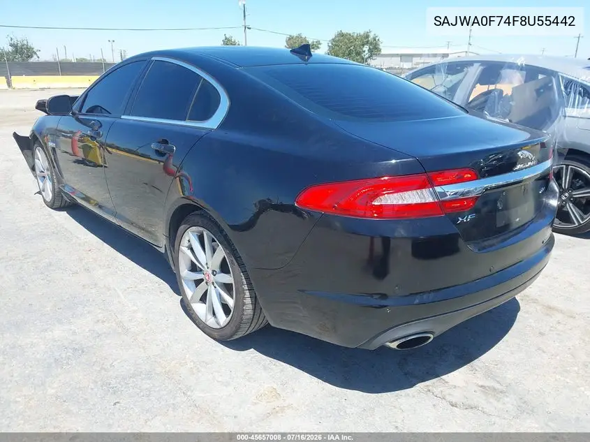 2015 Jaguar Xf 3.0 Portfolio/3.0 Sport VIN: SAJWA0F74F8U55442 Lot: 45657008