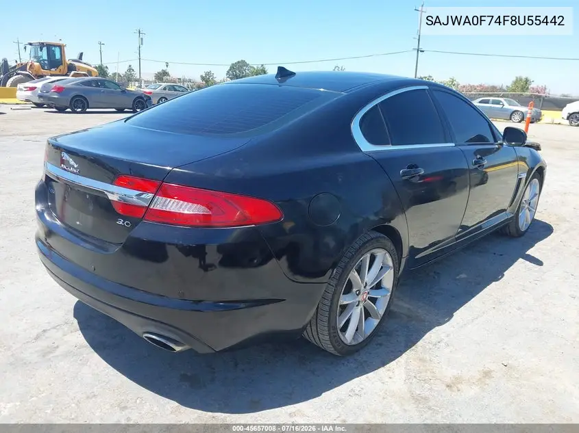 2015 Jaguar Xf 3.0 Portfolio/3.0 Sport VIN: SAJWA0F74F8U55442 Lot: 45657008