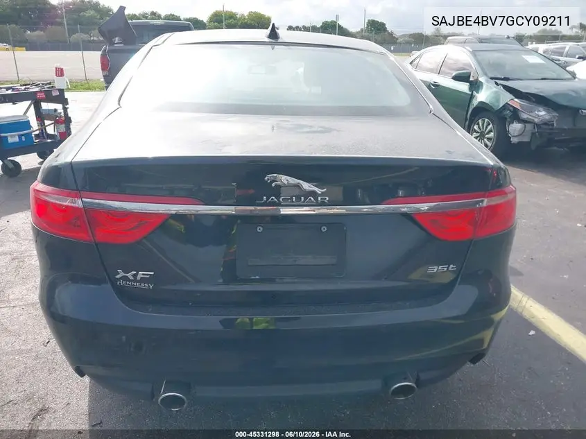 2016 Jaguar Xf 35T Prestige VIN: SAJBE4BV7GCY09211 Lot: 45331298