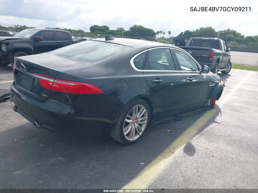2016 Jaguar Xf 35T Prestige VIN: SAJBE4BV7GCY09211 Lot: 45331298