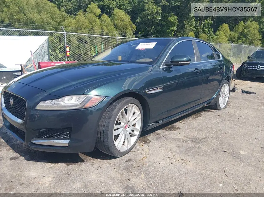 2017 Jaguar Xf 35T Prestige VIN: SAJBE4BV9HCY35567 Lot: 45481037