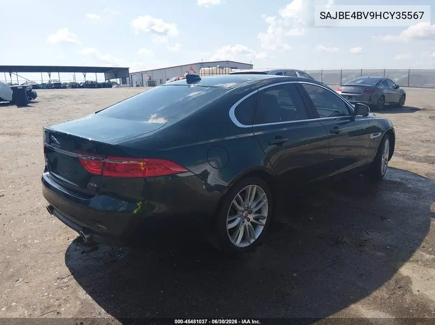 2017 Jaguar Xf 35T Prestige VIN: SAJBE4BV9HCY35567 Lot: 45481037