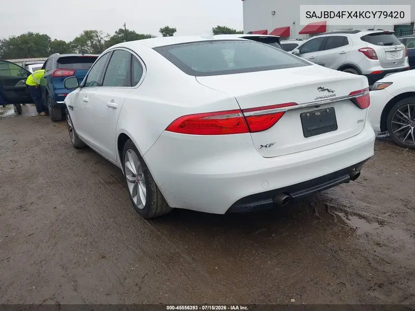 2019 Jaguar Xf 25T Premium VIN: SAJBD4FX4KCY79420 Lot: 45556393