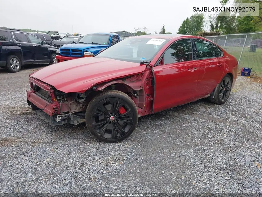 2022 Jaguar Xf R-Dynamic Se P300 Awd Automatic VIN: SAJBL4GX1NCY92079 Lot: 44946962
