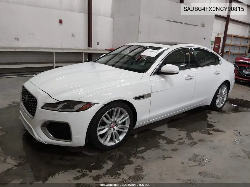 2022 Jaguar Xf Se P250 Rwd Automatic VIN: SAJBG4FX0NCY90815 Lot: 45005896