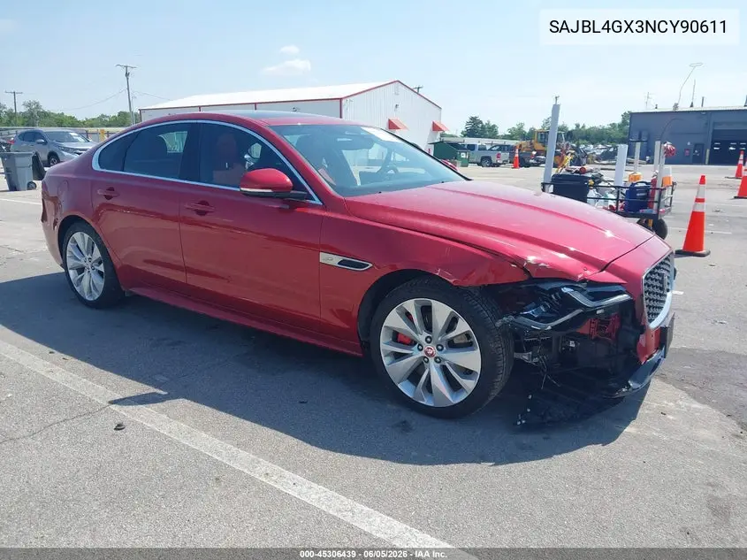 2022 Jaguar Xf R-Dynamic Se P300 Awd Automatic VIN: SAJBL4GX3NCY90611 Lot: 45306439