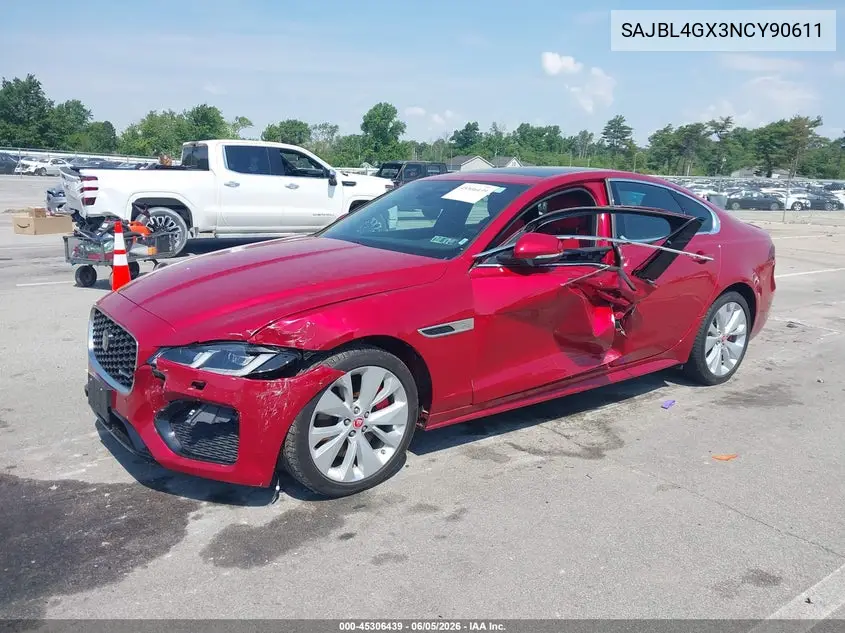 2022 Jaguar Xf R-Dynamic Se P300 Awd Automatic VIN: SAJBL4GX3NCY90611 Lot: 45306439