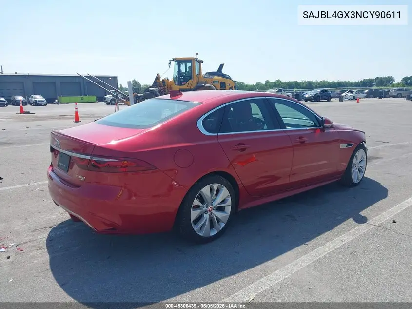 2022 Jaguar Xf R-Dynamic Se P300 Awd Automatic VIN: SAJBL4GX3NCY90611 Lot: 45306439
