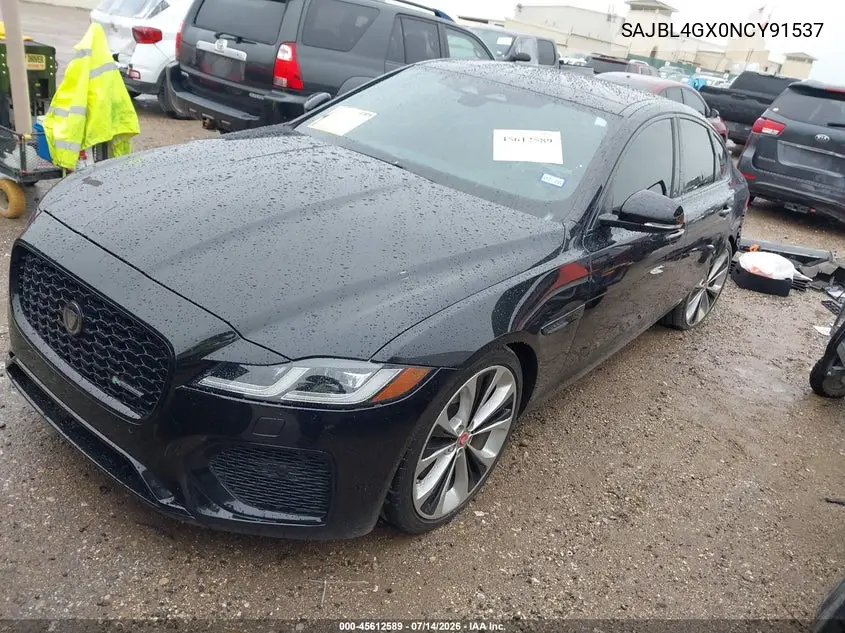 2022 Jaguar Xf R-Dynamic Se P300 Awd Automatic VIN: SAJBL4GX0NCY91537 Lot: 45612589