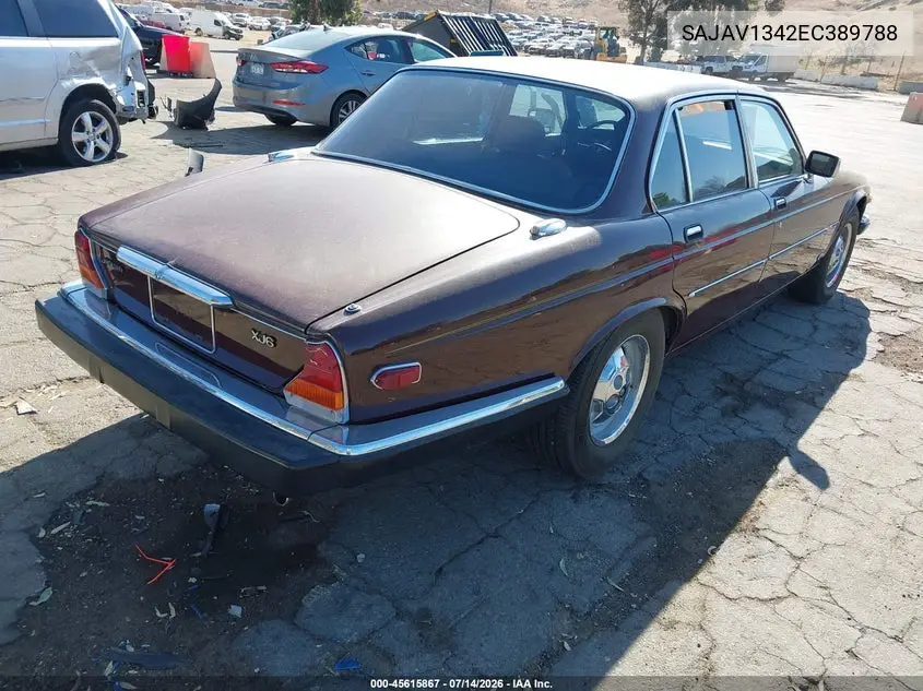 1984 Jaguar Xj6 VIN: SAJAV1342EC389788 Lot: 45615867