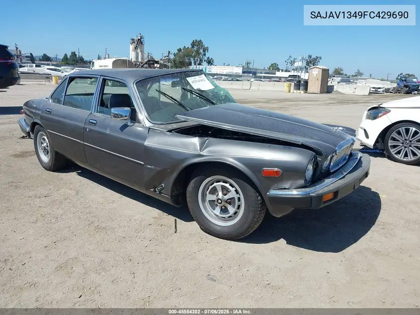 1985 Jaguar Xj6 VIN: SAJAV1349FC429690 Lot: 45554302