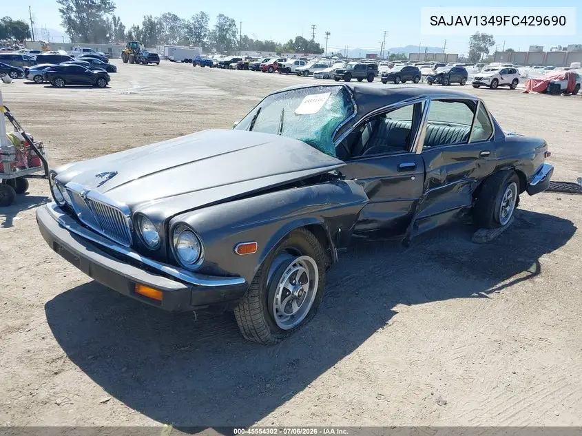 1985 Jaguar Xj6 VIN: SAJAV1349FC429690 Lot: 45554302