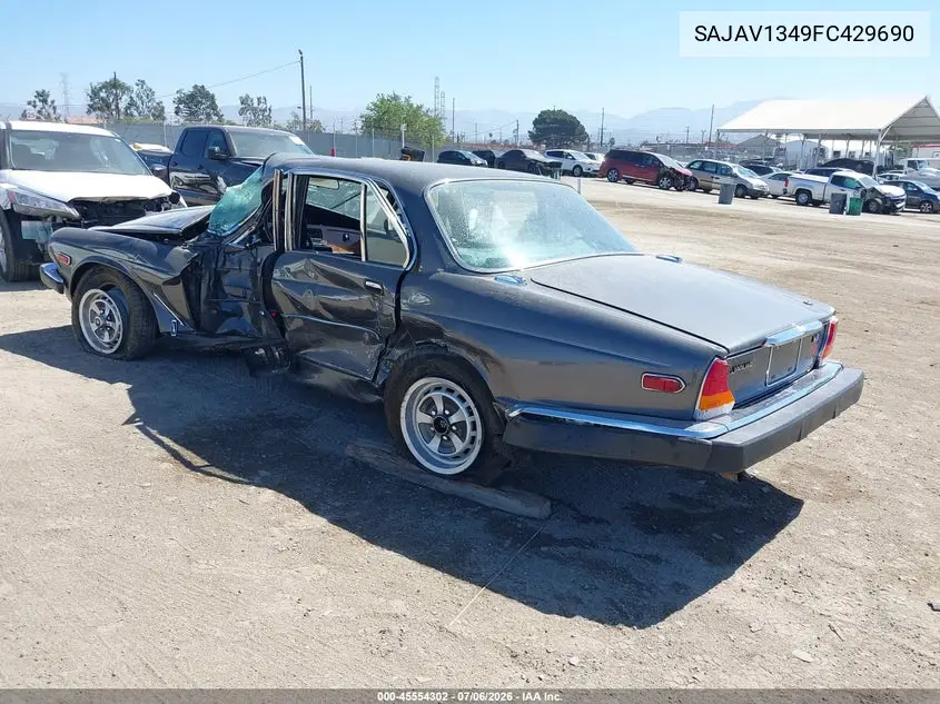 1985 Jaguar Xj6 VIN: SAJAV1349FC429690 Lot: 45554302
