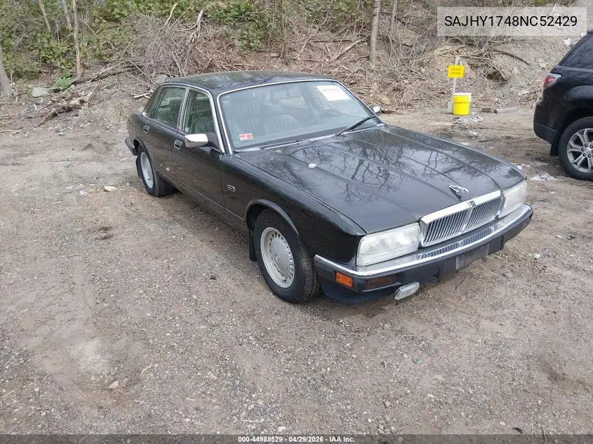 1992 Jaguar Xj6 Sovereign VIN: SAJHY1748NC52429 Lot: 44988529