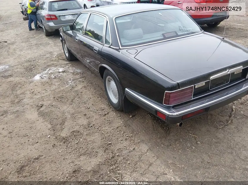 1992 Jaguar Xj6 Sovereign VIN: SAJHY1748NC52429 Lot: 44988529