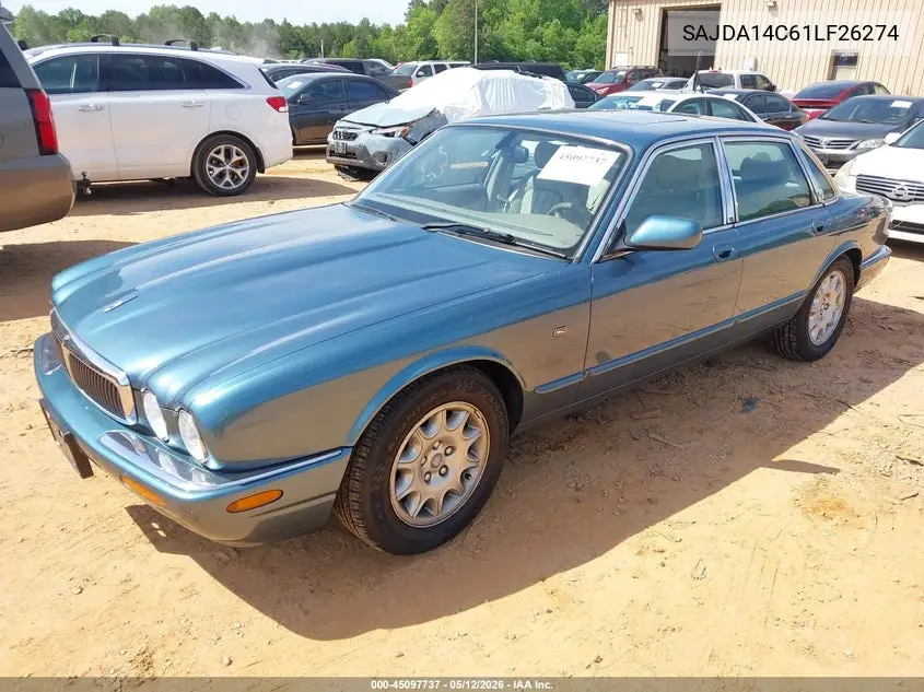 2001 Jaguar Xj8 VIN: SAJDA14C61LF26274 Lot: 45097737