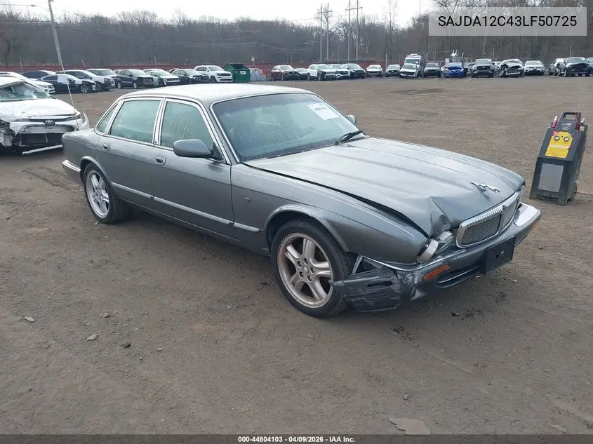 2003 Jaguar Xj Sport VIN: SAJDA12C43LF50725 Lot: 44804103