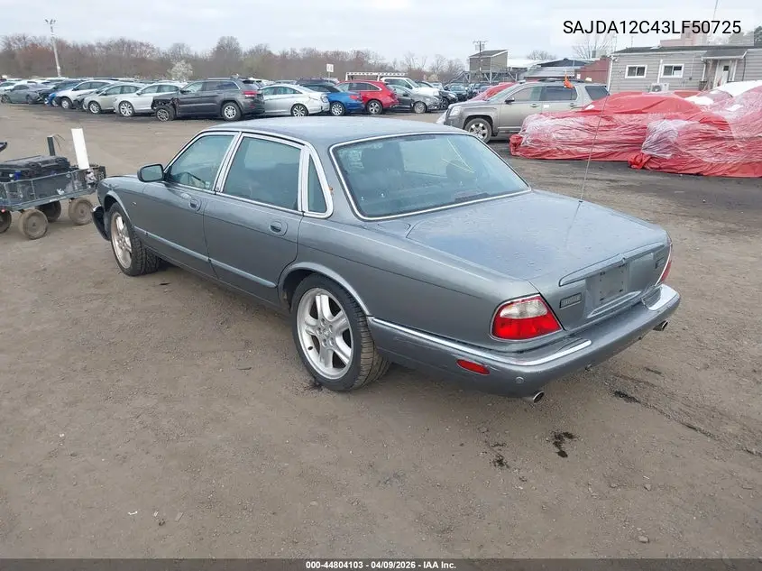 2003 Jaguar Xj Sport VIN: SAJDA12C43LF50725 Lot: 44804103