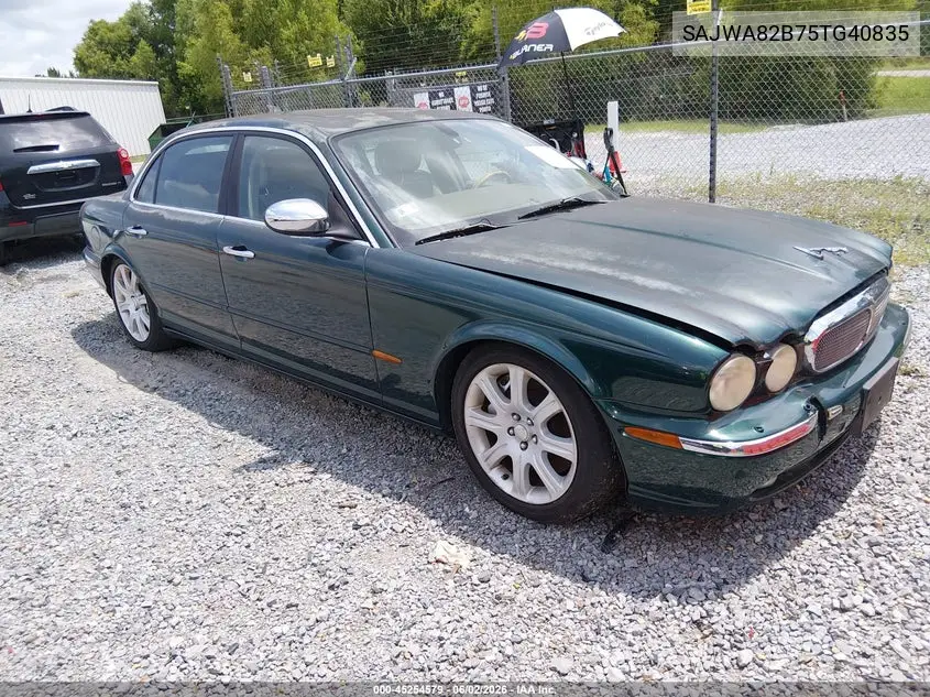 2005 Jaguar Xj Super V8 VIN: SAJWA82B75TG40835 Lot: 45254579