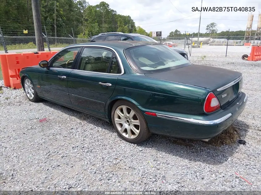 2005 Jaguar Xj Super V8 VIN: SAJWA82B75TG40835 Lot: 45254579