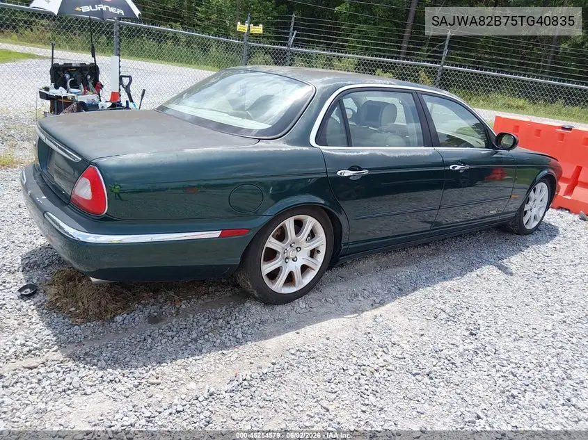 2005 Jaguar Xj Super V8 VIN: SAJWA82B75TG40835 Lot: 45254579