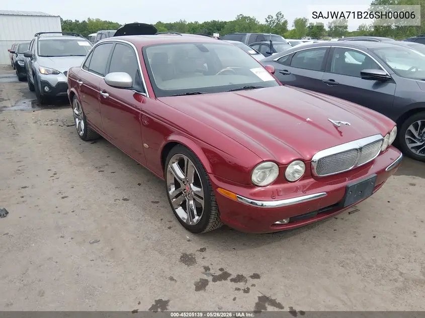 2006 Jaguar Xj Xj8 VIN: SAJWA71B26SH00006 Lot: 45205139