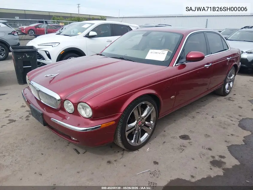 2006 Jaguar Xj Xj8 VIN: SAJWA71B26SH00006 Lot: 45205139