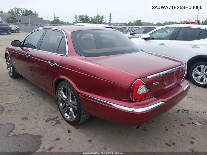 2006 Jaguar Xj Xj8 VIN: SAJWA71B26SH00006 Lot: 45205139