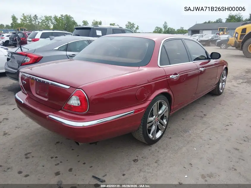 2006 Jaguar Xj Xj8 VIN: SAJWA71B26SH00006 Lot: 45205139