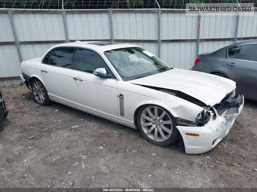 2008 Jaguar Xj Vanden Plas VIN: SAJWA82B48SH28560 Lot: 45333224