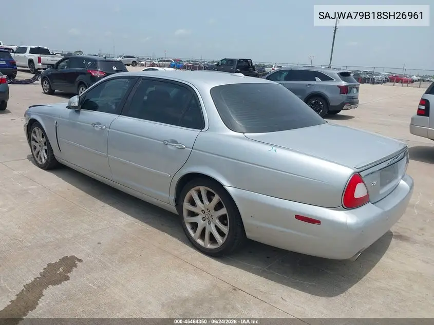 2008 Jaguar Xj Xj8 L VIN: SAJWA79B18SH26961 Lot: 45464350