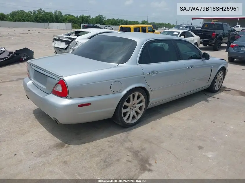 2008 Jaguar Xj Xj8 L VIN: SAJWA79B18SH26961 Lot: 45464350