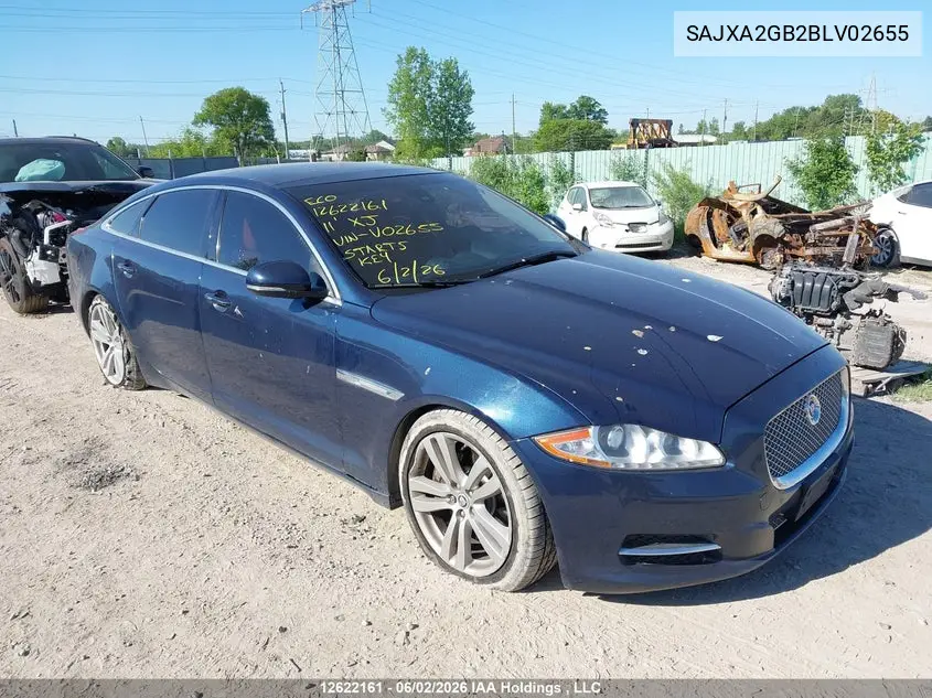 2011 Jaguar Xj Xjl VIN: SAJXA2GB2BLV02655 Lot: 12622161