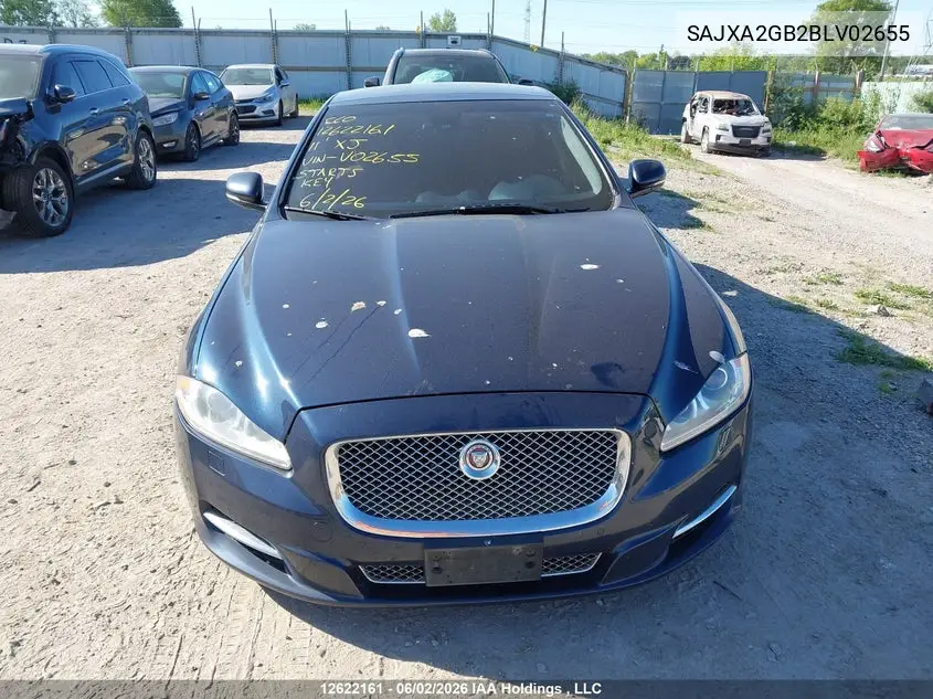 2011 Jaguar Xj Xjl VIN: SAJXA2GB2BLV02655 Lot: 12622161